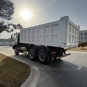 Sinotruk HOWO NX 6x4 dump truck rear view showing heavy-duty tailgate