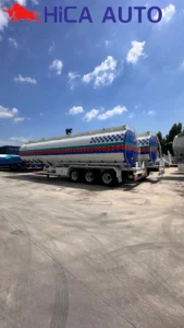 3-axle fuel tanker semi-trailer with 50,000 liters capacity and reinforced suspension by HICA AUTO
