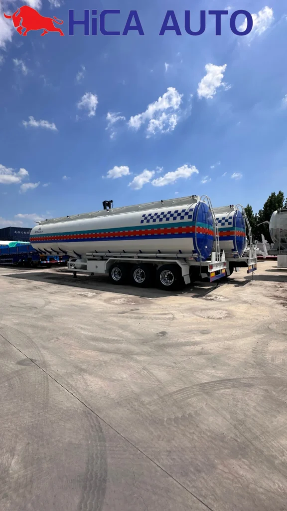 3-axle fuel tanker semi-trailer with 50,000 liters capacity and reinforced suspension by HICA AUTO